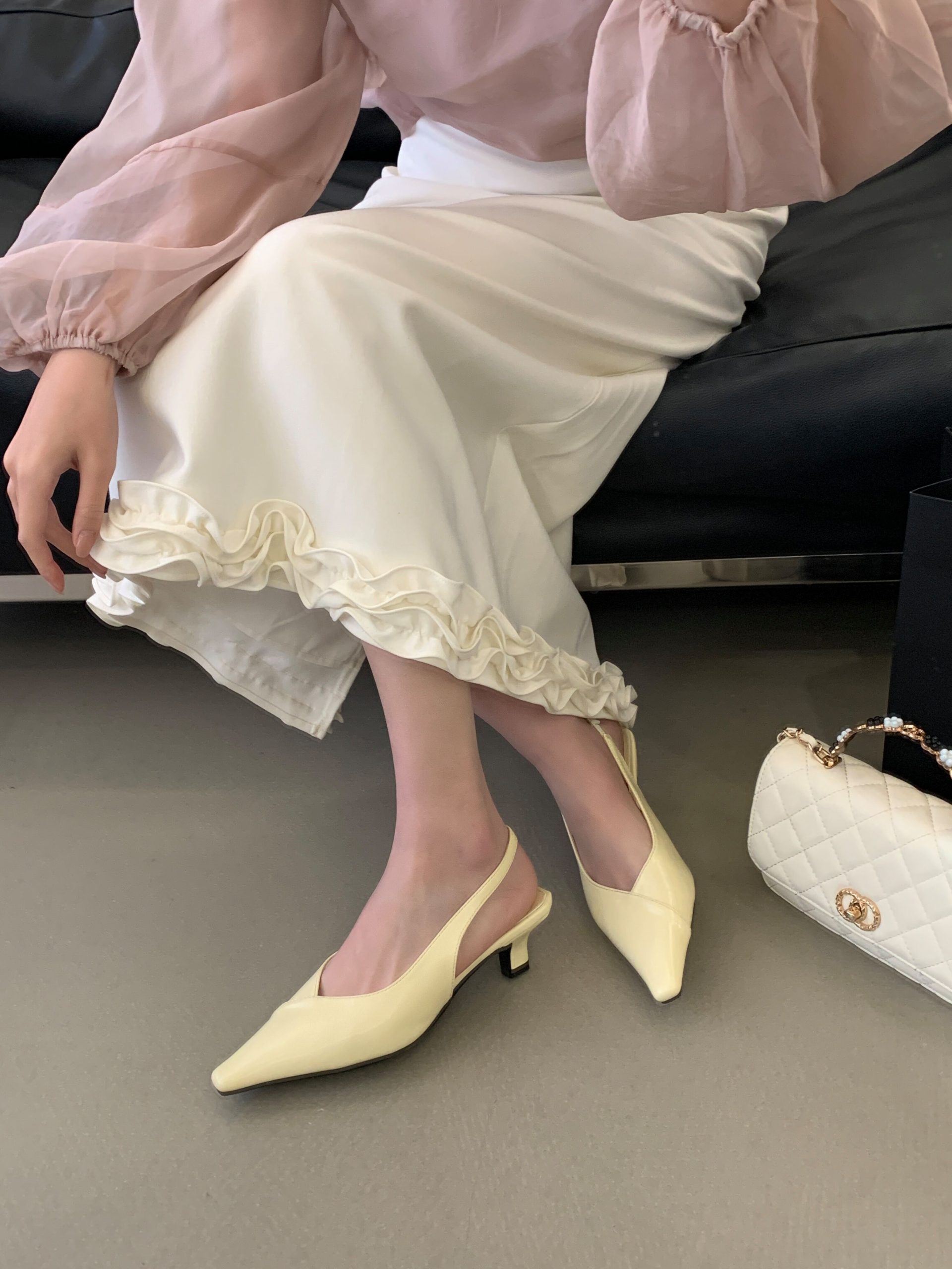 2026 New Women's Sandals Low Heel Slip-On Square Toe French Style Comfortable Daily Shoes - Image 2