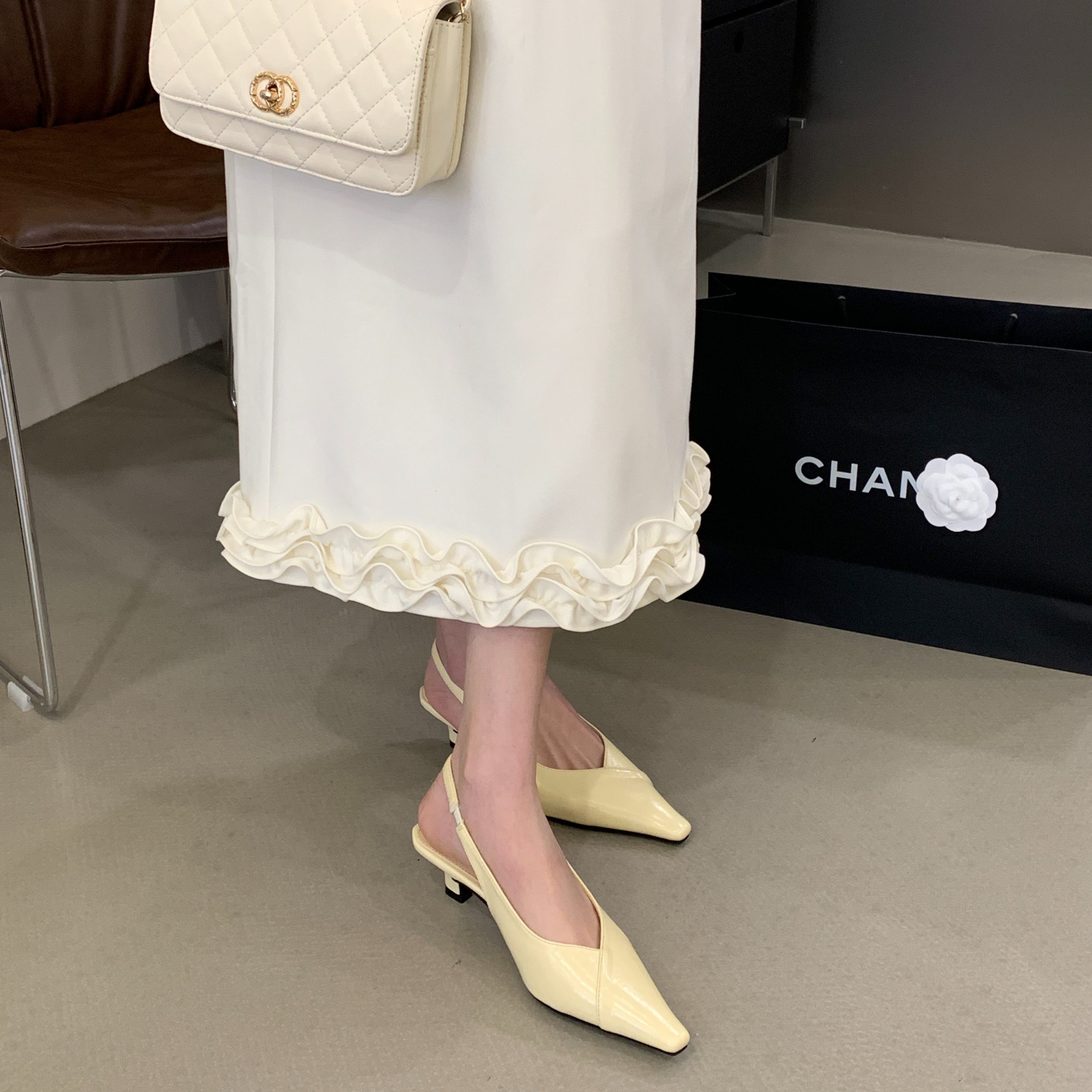 2026 New Women's Sandals Low Heel Slip-On Square Toe French Style Comfortable Daily Shoes - Image 5