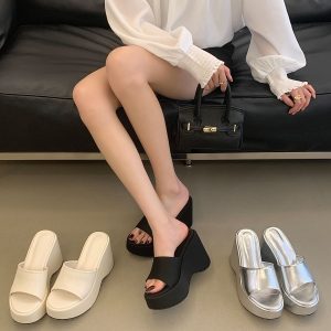 2026 New Summer Women's One-Strap Open Toe Platform Sandals with High Heel, Fashionable and Comfortable